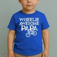 Mountain Biking Funny Gift For Grandpa Wheelie Papa Funny Great Gift Great Gift Toddler T-Shirt thumb 2