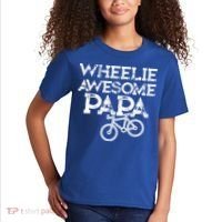 Mountain Biking Funny Gift For Grandpa Wheelie Papa Funny Great Gift Great Gift Kids T-Shirt thumb 2