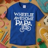 Mountain Biking Funny Gift For Grandpa Wheelie Papa Funny Great Gift Great Gift Kids T-Shirt thumb 3