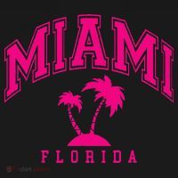 Miami Beach Florida Palms Palm Trees Preppy Varsity Pink Women's Tank Top thumb 5