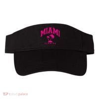 Miami Beach Florida Palms Palm Trees Preppy Varsity Pink Visor thumb 0