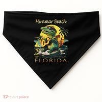 Miramar Beach Florida Vacation Cute Alligator Souvenir USA-Made Doggie Bandana thumb 0