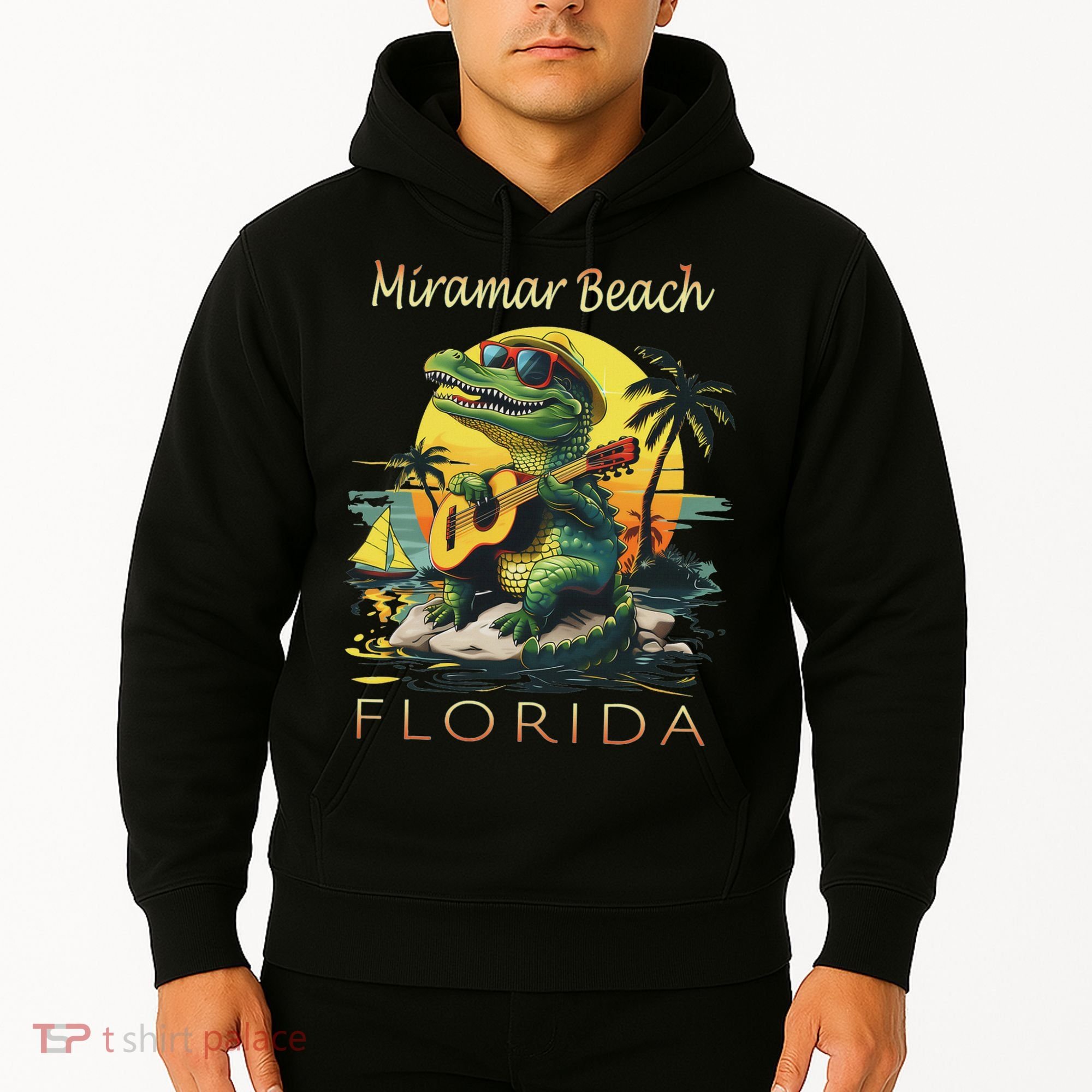 Miramar Beach Florida Vacation Cute Alligator Souvenir Hoodie