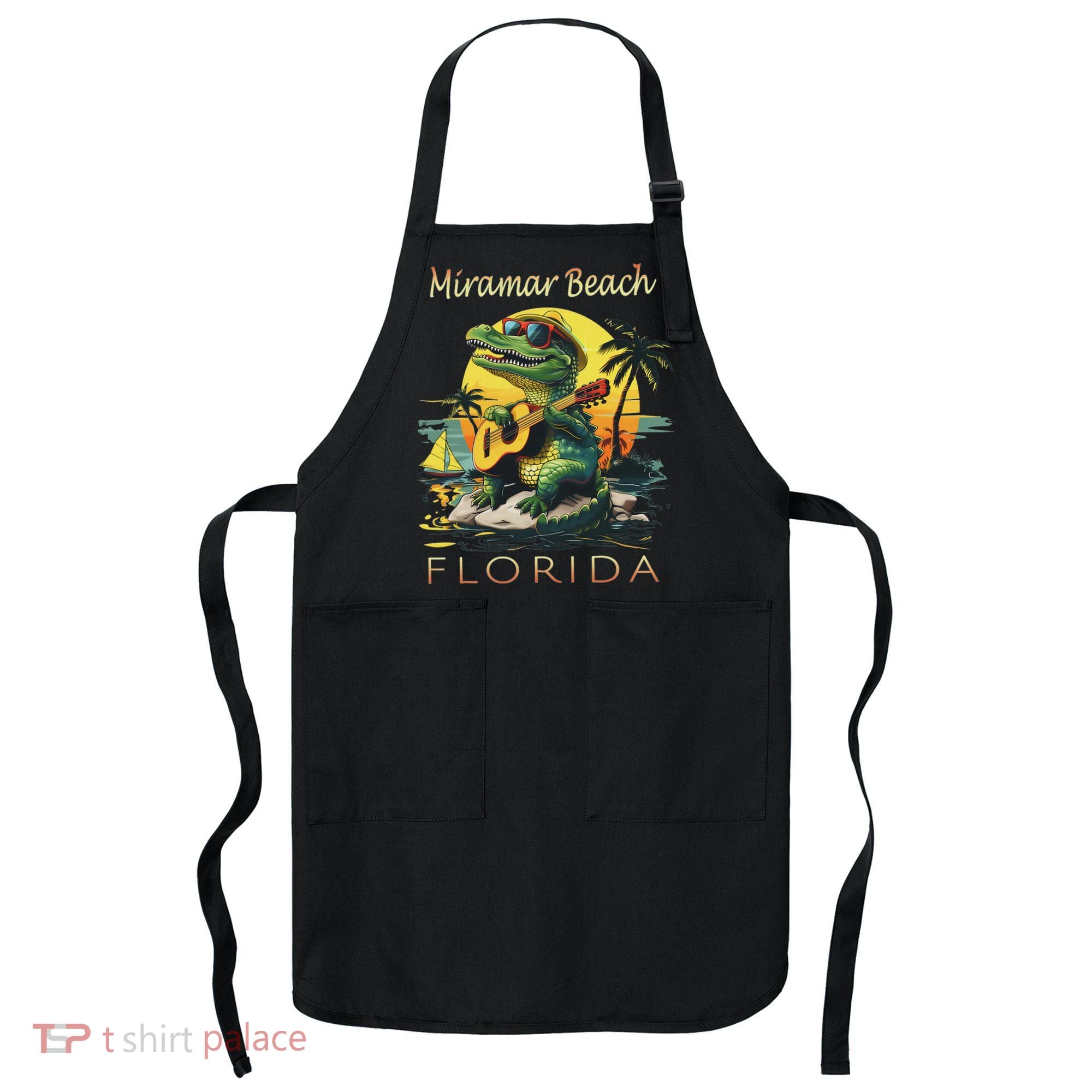 Miramar Beach Florida Vacation Cute Alligator Souvenir Apron