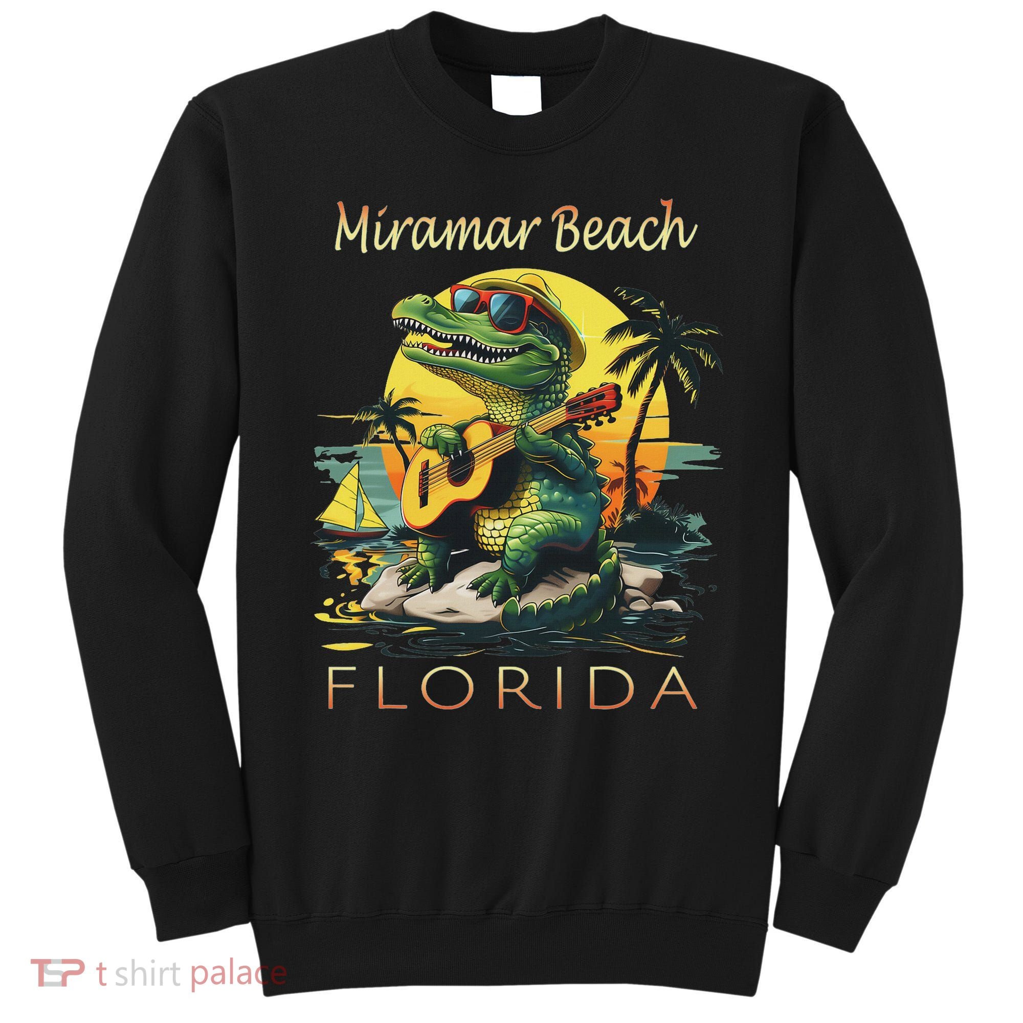 Miramar Beach Florida Vacation Cute Alligator Souvenir Sweatshirt