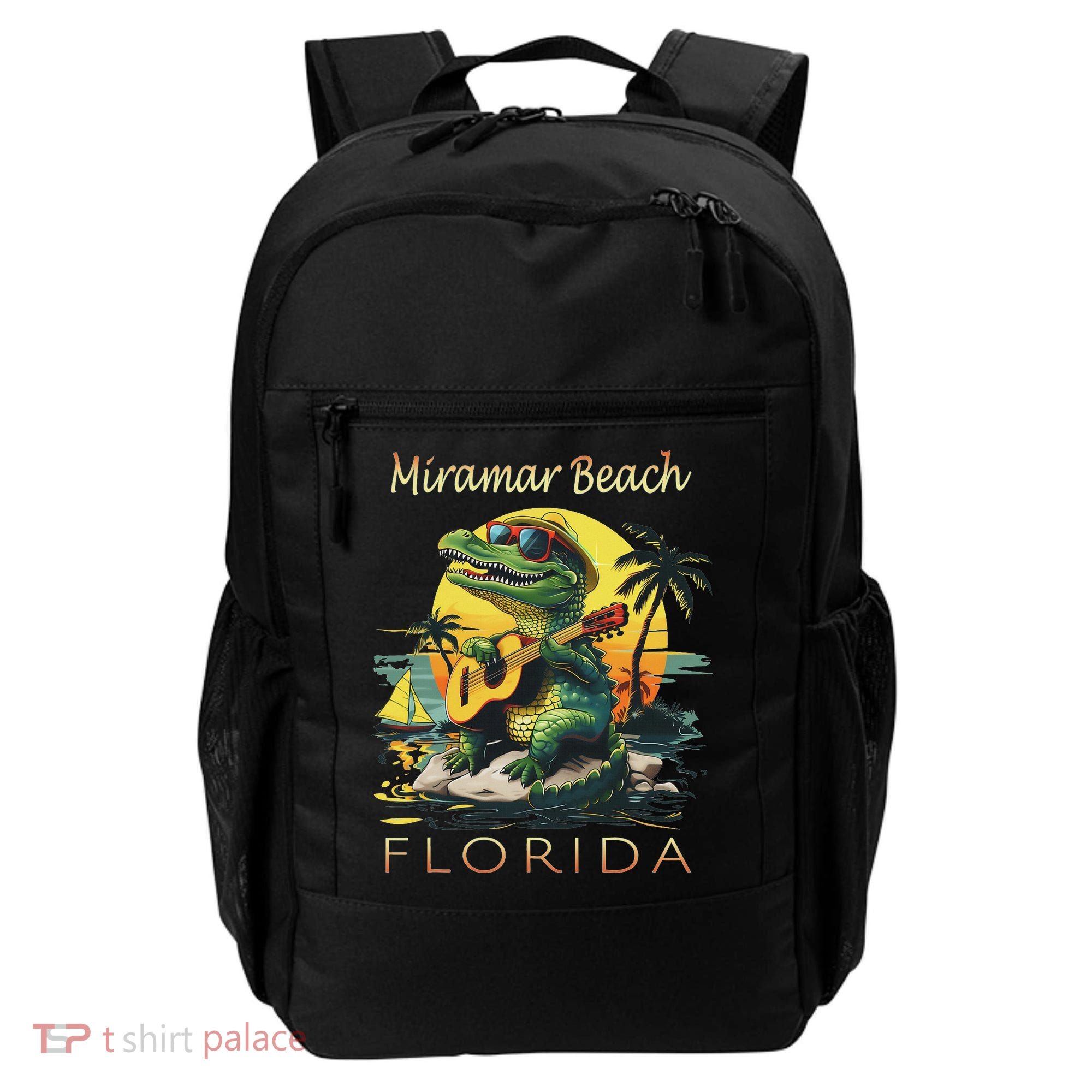 Miramar Beach Florida Vacation Cute Alligator Souvenir Backpack
