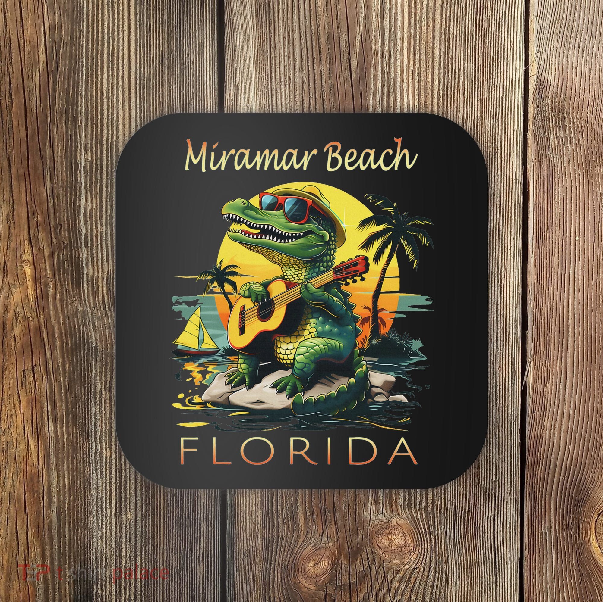 Miramar Beach Florida Vacation Cute Alligator Souvenir Coaster