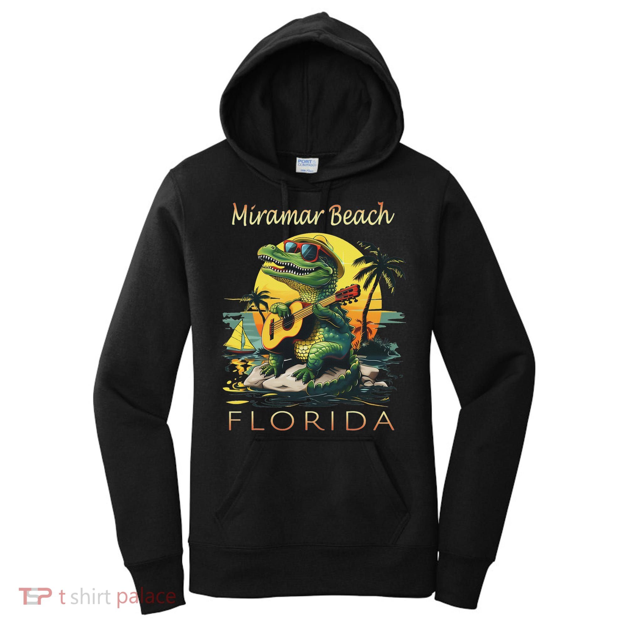 Miramar Beach Florida Vacation Cute Alligator Souvenir Women's Hoodie