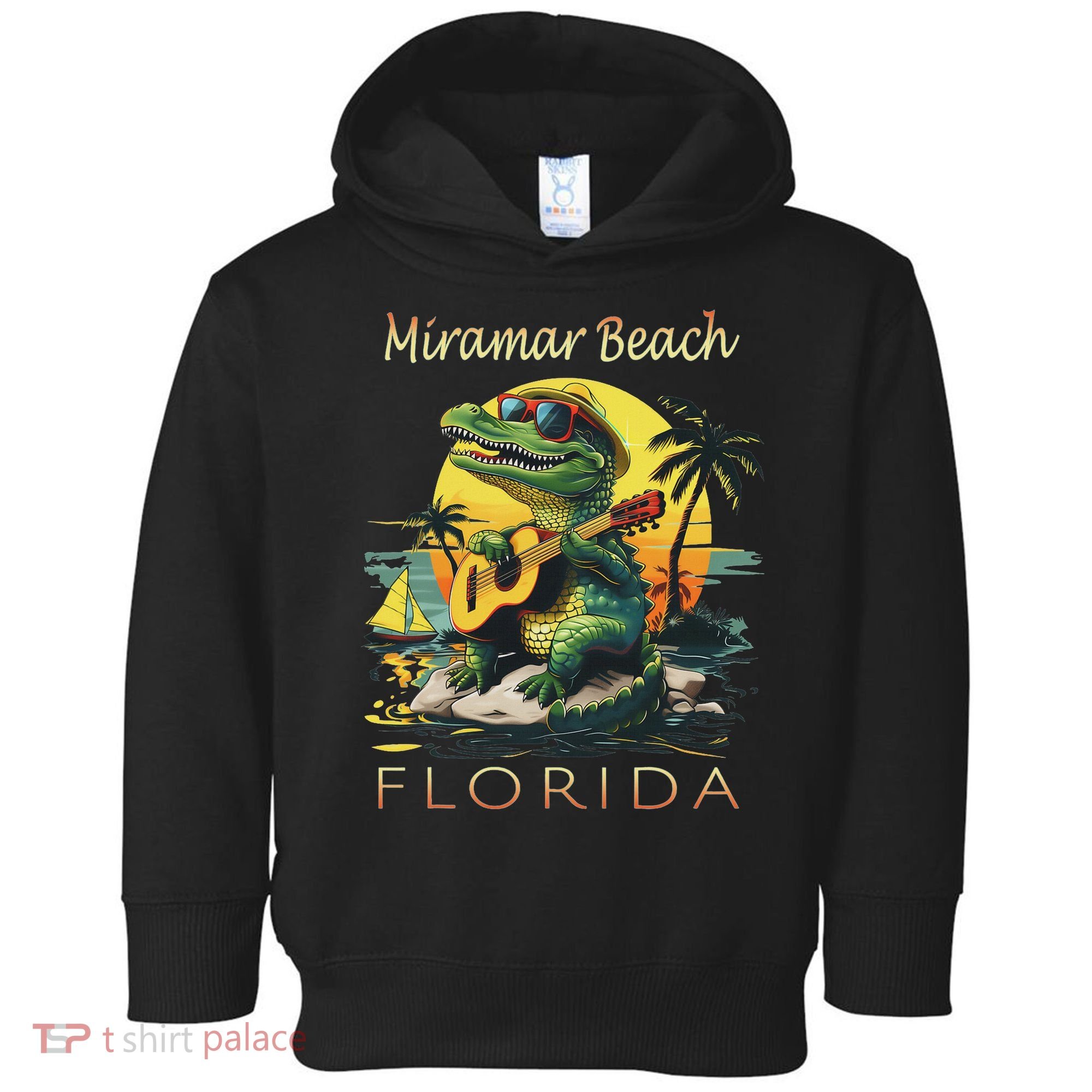 Miramar Beach Florida Vacation Cute Alligator Souvenir Toddler Hoodie