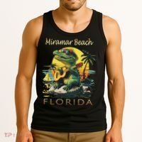 Miramar Beach Florida Vacation Cute Alligator Souvenir Tank Top thumb 3