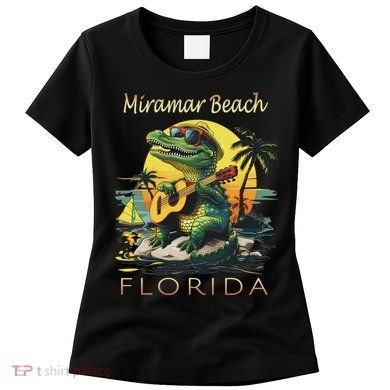 Miramar Beach Florida Vacation Cute Alligator Souvenir Women's T-Shirt