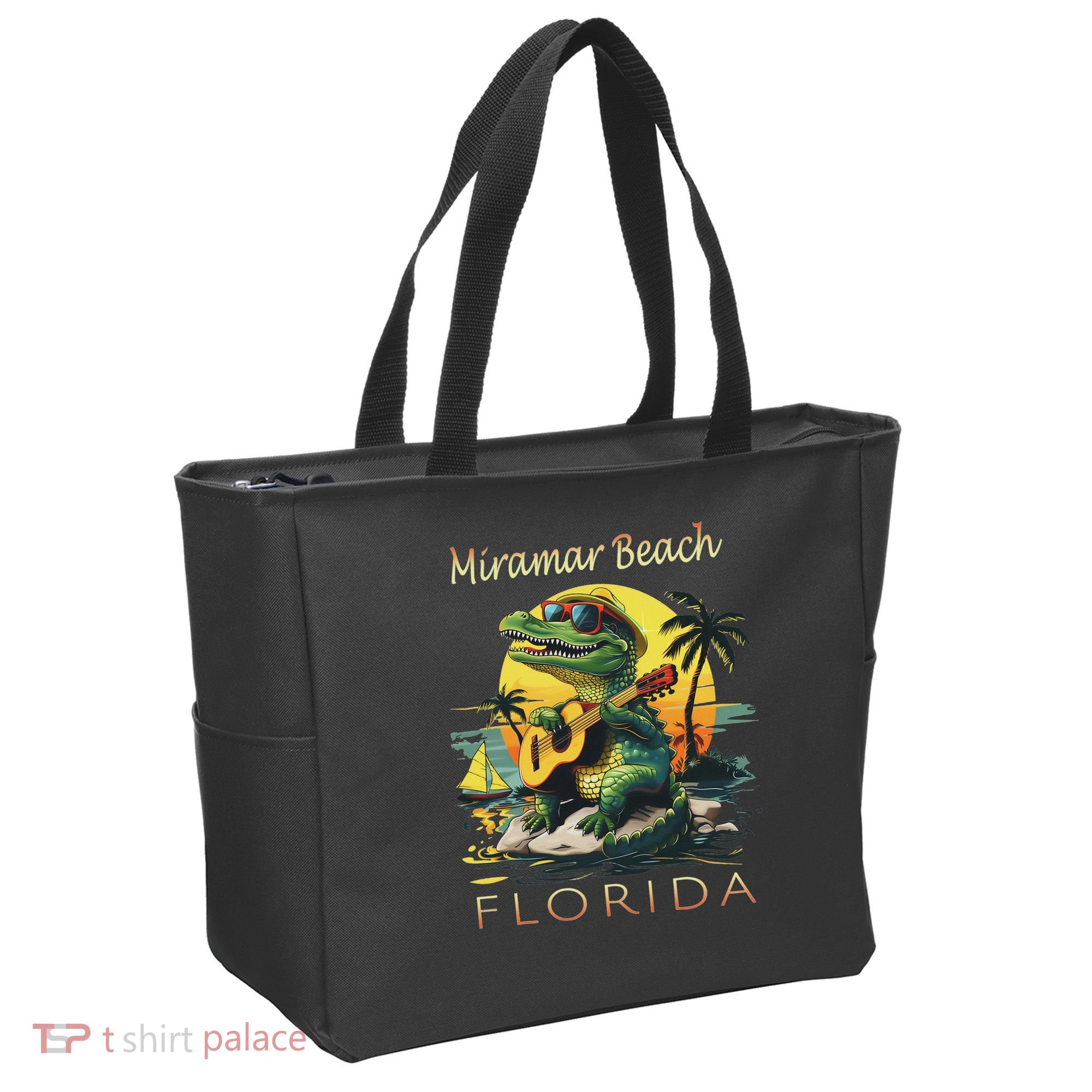 Miramar Beach Florida Vacation Cute Alligator Souvenir Tote Bag
