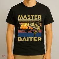 Master Baiter Fishing Funny Grandpa Bass Dad T-Shirt thumb 3