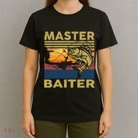 Master Baiter Fishing Funny Grandpa Bass Dad T-Shirt thumb 4