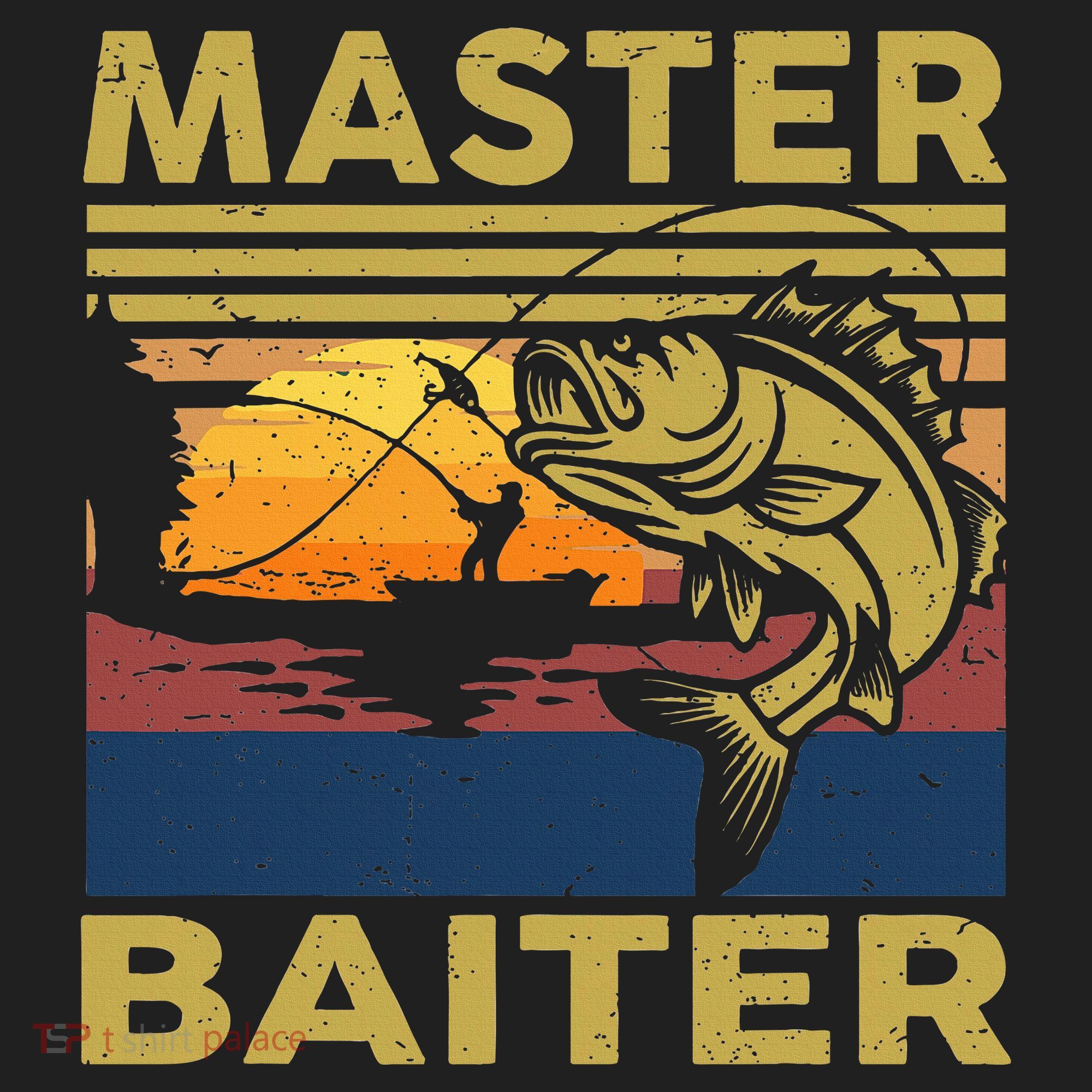 Master Baiter Fishing Funny Grandpa Bass Dad Hat