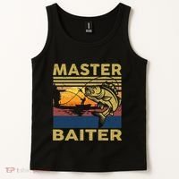 Master Baiter Fishing Funny Grandpa Bass Dad Tank Top thumb 2