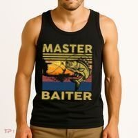 Master Baiter Fishing Funny Grandpa Bass Dad Tank Top thumb 3
