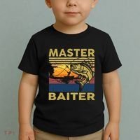 Master Baiter Fishing Funny Grandpa Bass Dad Toddler T-Shirt thumb 2