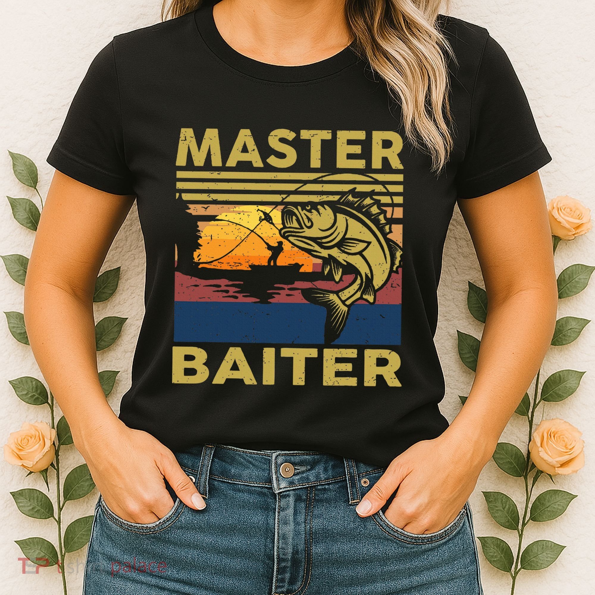 Master Baiter Fishing Funny Grandpa Bass Dad Women's T-Shirt