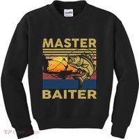 Master Baiter Fishing Funny Grandpa Bass Dad Kids Sweatshirt thumb 0