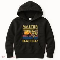 Master Baiter Fishing Funny Grandpa Bass Dad Kids Hoodie thumb 0