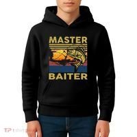 Master Baiter Fishing Funny Grandpa Bass Dad Kids Hoodie thumb 4
