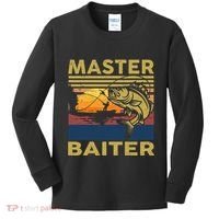 Master Baiter Fishing Funny Grandpa Bass Dad Kids Long Sleeve Shirt thumb 0