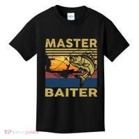 Master Baiter Fishing Funny Grandpa Bass Dad Kids T-Shirt thumb 0