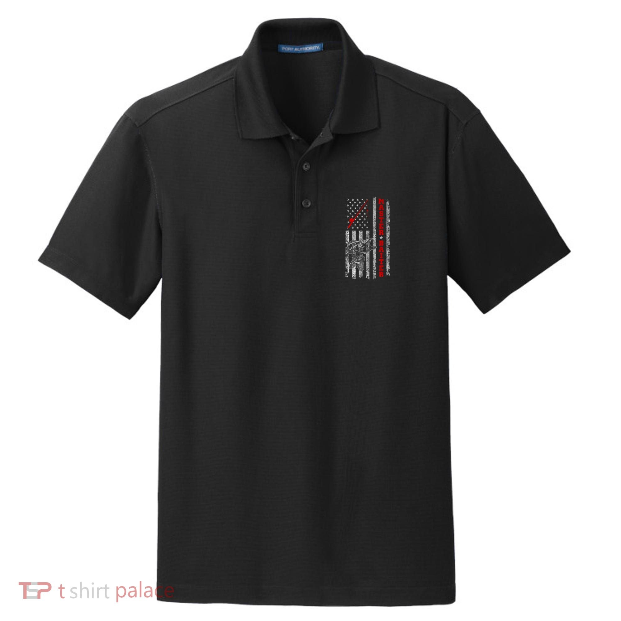 Master Baiter For Funny Fishings For Fisherman Dry Zone Grid Polo