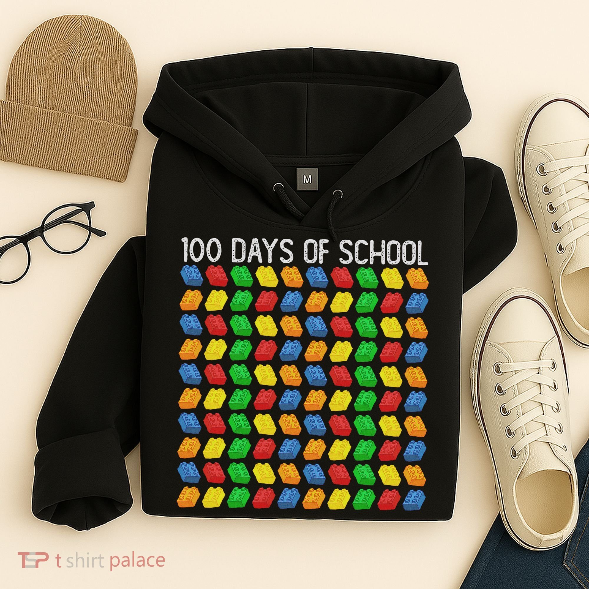 Master Builder Funny Building Blocks 100 Days Of School Hoodie