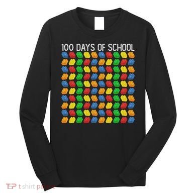 Master Builder Funny Building Blocks 100 Days Of School Long Sleeve Shirt