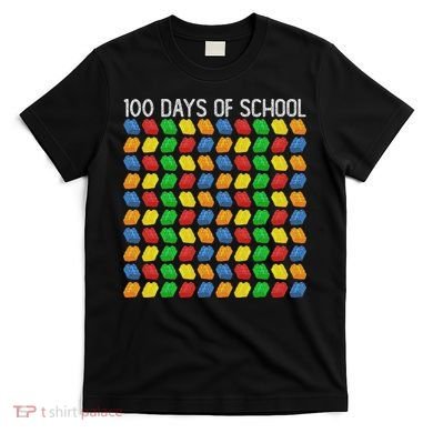 Master Builder Funny Building Blocks 100 Days Of School T-Shirt