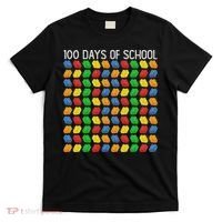 Master Builder Funny Building Blocks 100 Days Of School T-Shirt thumb 0