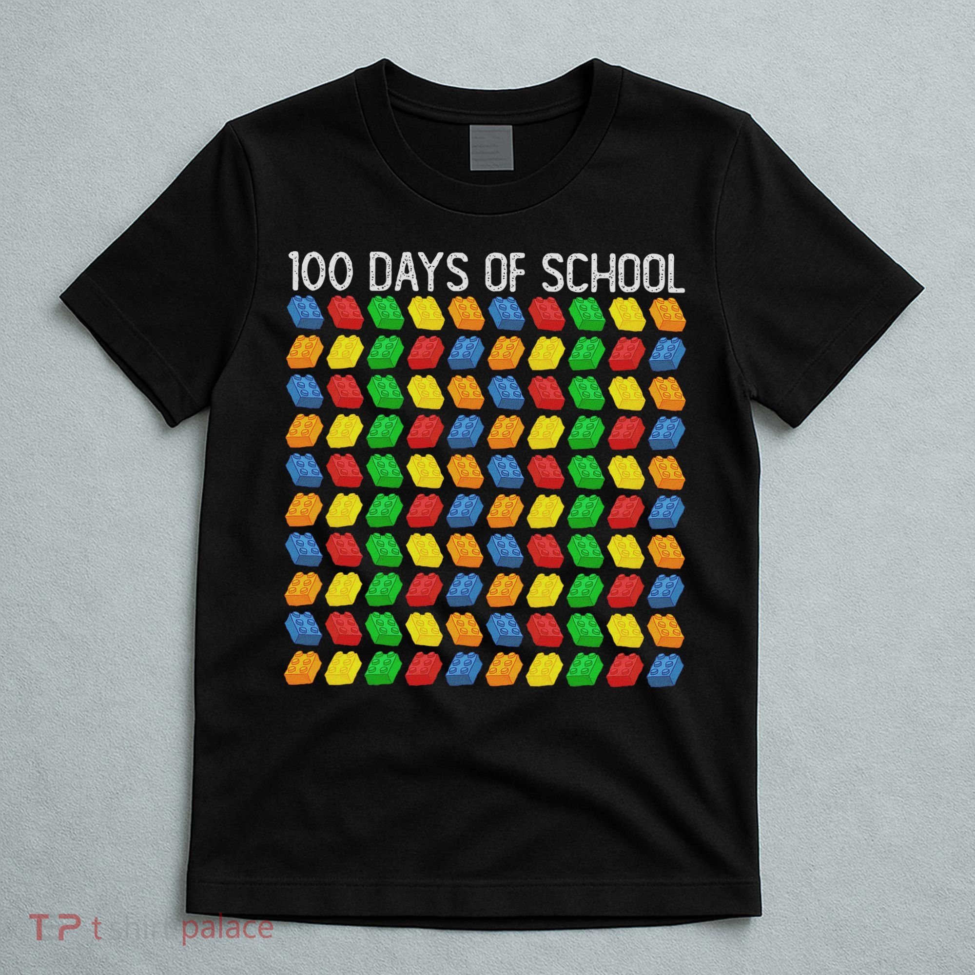 Master Builder Funny Building Blocks 100 Days Of School T-Shirt