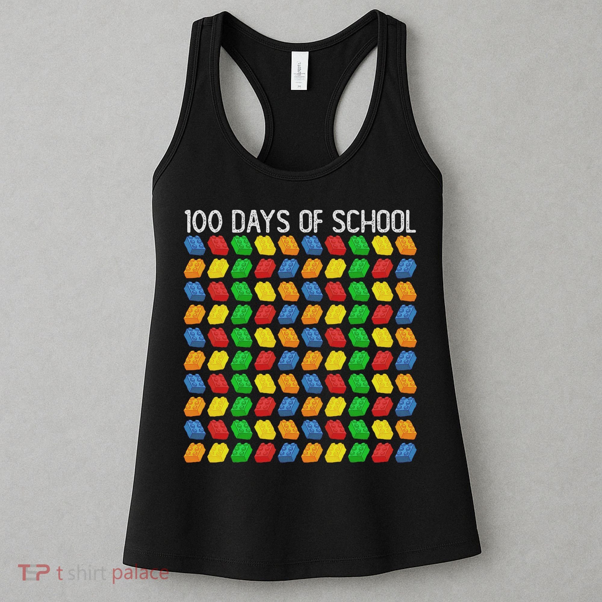 Master Builder Funny Building Blocks 100 Days Of School Women's Tank Top