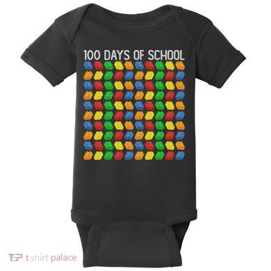 Master Builder Funny Building Blocks 100 Days Of School Baby Bodysuit