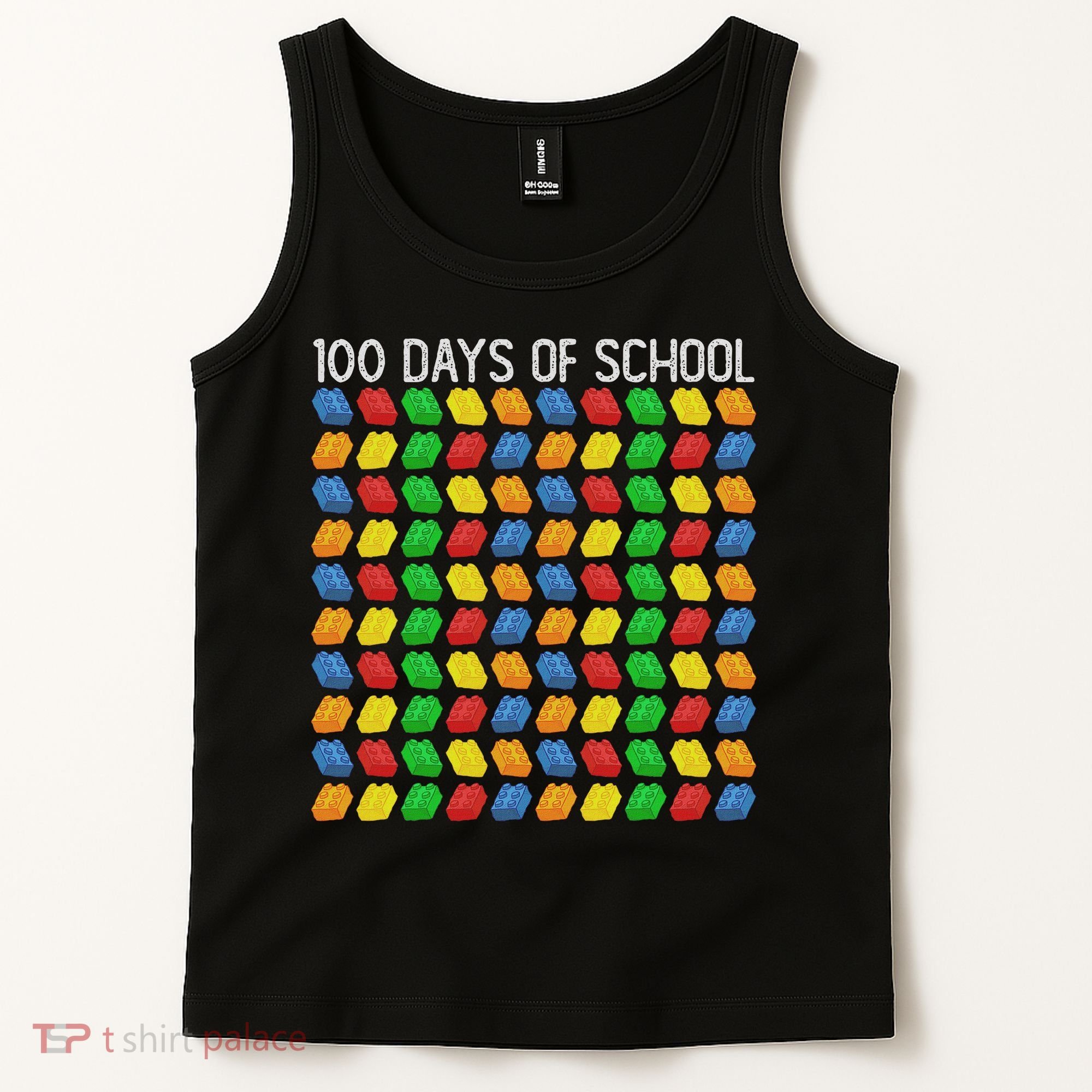 Master Builder Funny Building Blocks 100 Days Of School Tank Top