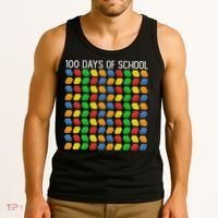 Master Builder Funny Building Blocks 100 Days Of School Tank Top thumb 3