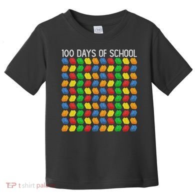 Master Builder Funny Building Blocks 100 Days Of School Toddler T-Shirt