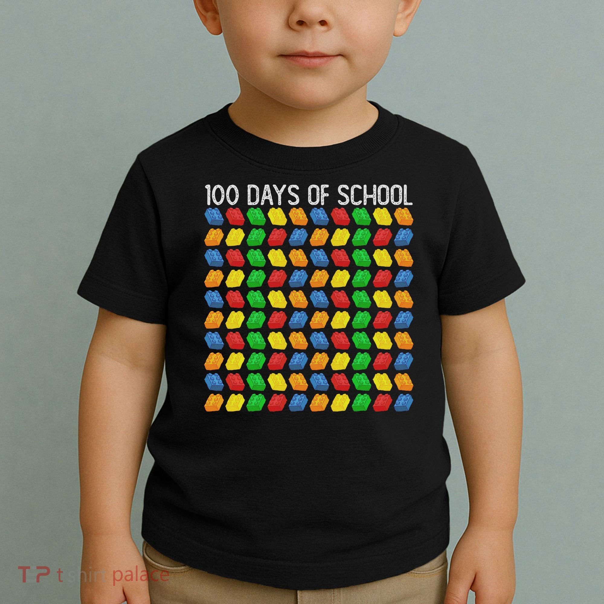 Master Builder Funny Building Blocks 100 Days Of School Toddler T-Shirt
