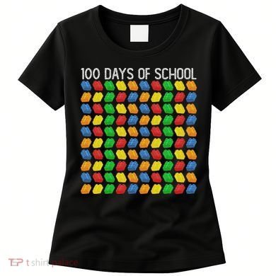 Master Builder Funny Building Blocks 100 Days Of School Women's T-Shirt