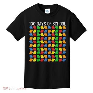 Master Builder Funny Building Blocks 100 Days Of School Kids T-Shirt