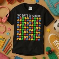 Master Builder Funny Building Blocks 100 Days Of School Kids T-Shirt thumb 3