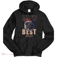 Mans Best Friend Bulldog Funny Dog Lover Tie Dye Hoodie thumb 0