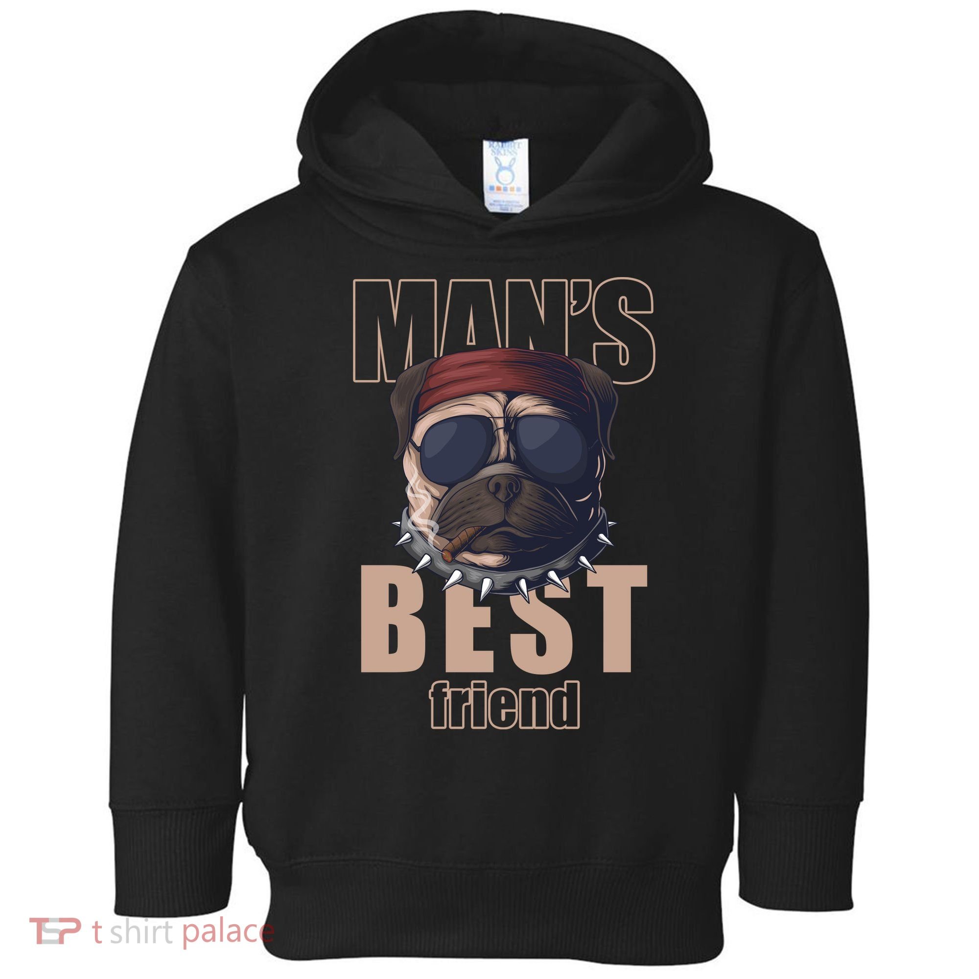 Mans Best Friend Bulldog Funny Dog Lover Toddler Hoodie