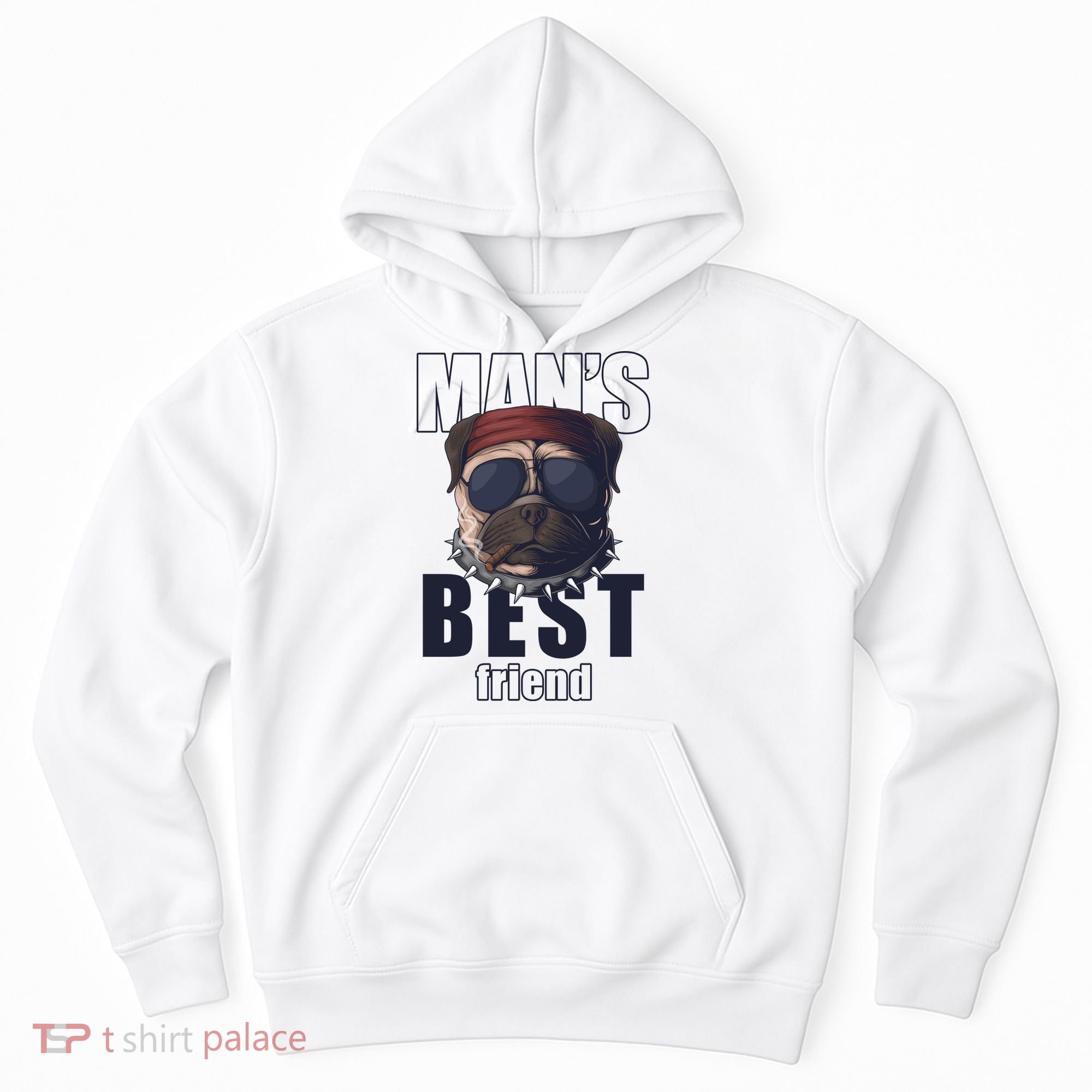 Mans Best Friend Bulldog Funny Dog Lover Hoodie