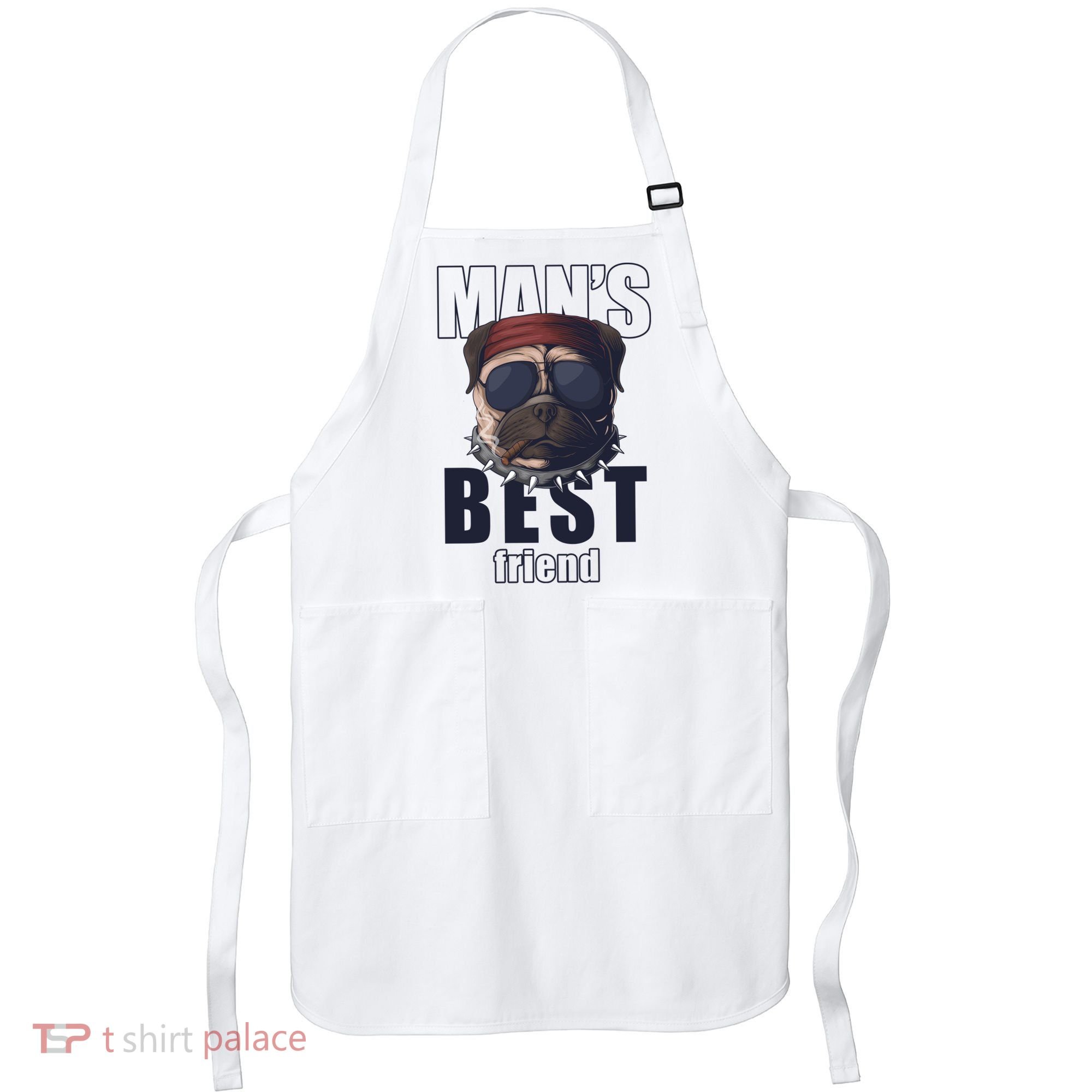Mans Best Friend Bulldog Funny Dog Lover Apron