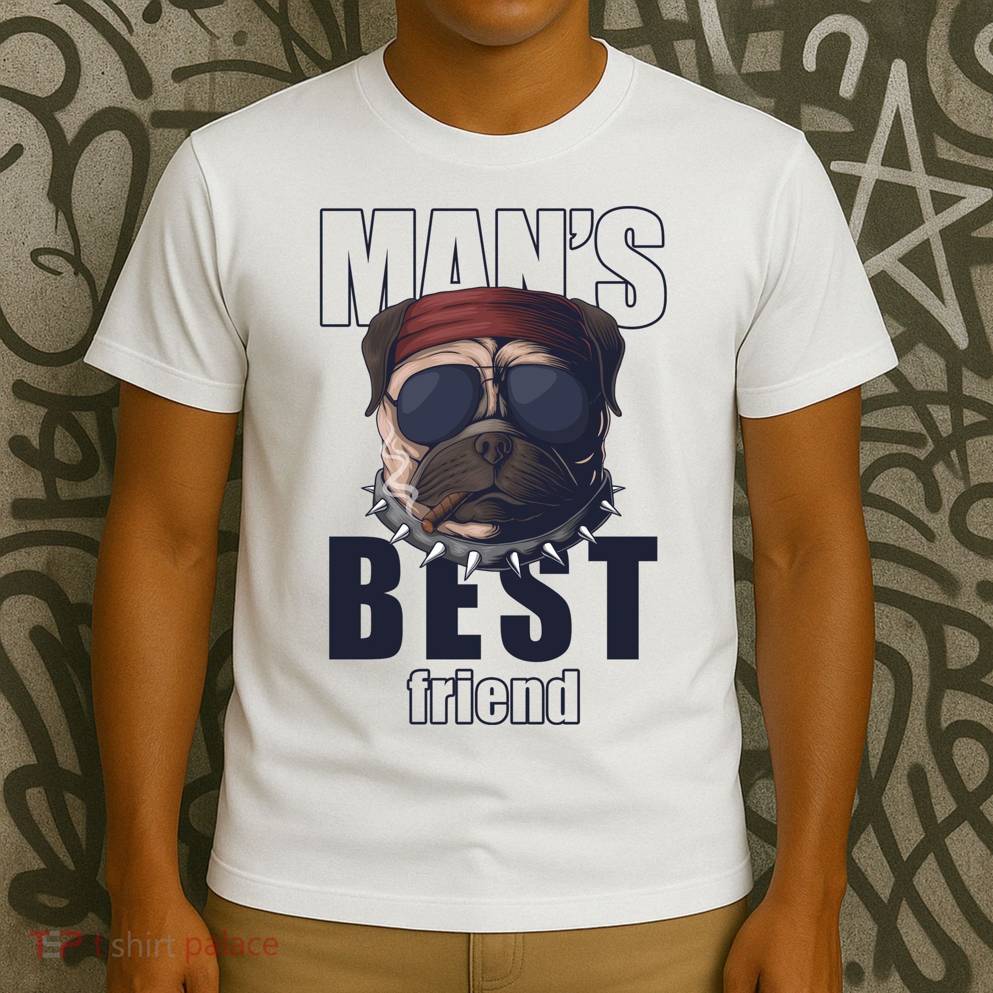 Mans Best Friend Bulldog Funny Dog Lover T-Shirt