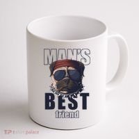 Mans Best Friend Bulldog Funny Dog Lover Coffee Mug thumb 1