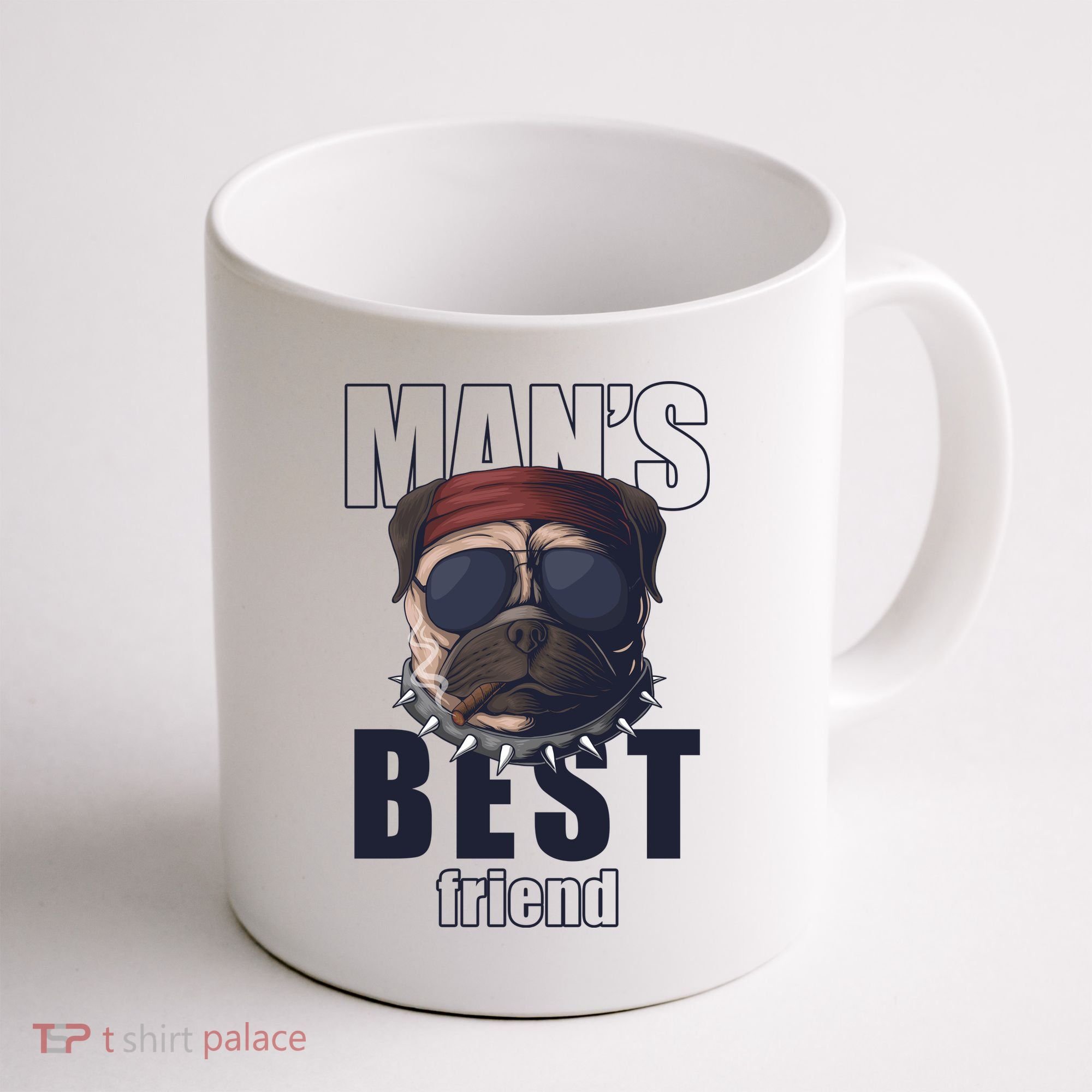 Mans Best Friend Bulldog Funny Dog Lover Coffee Mug